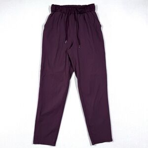 Lululemon Pants Womens 4 Keep Moving Pant Relaxed Fit Nulu‎ Athleisure Burgundy
